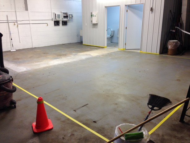 BEFORE ~ Epoxy floor system for commercial project 